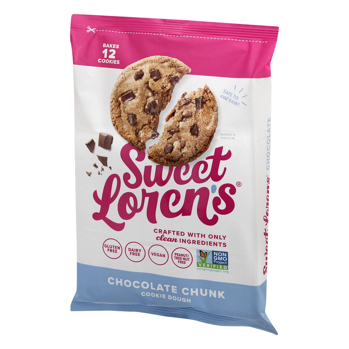slide 2 of 9, Sweet Loren's Gluten Free Vegan Chocolate Chunk Cookie Dough - 12oz, 12 oz