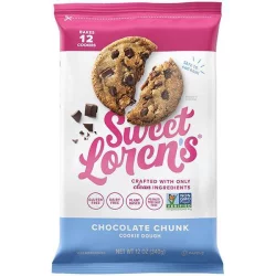 Sweet Loren's Gluten Free Chocolate Chunk Place And Bake Cookie Dough