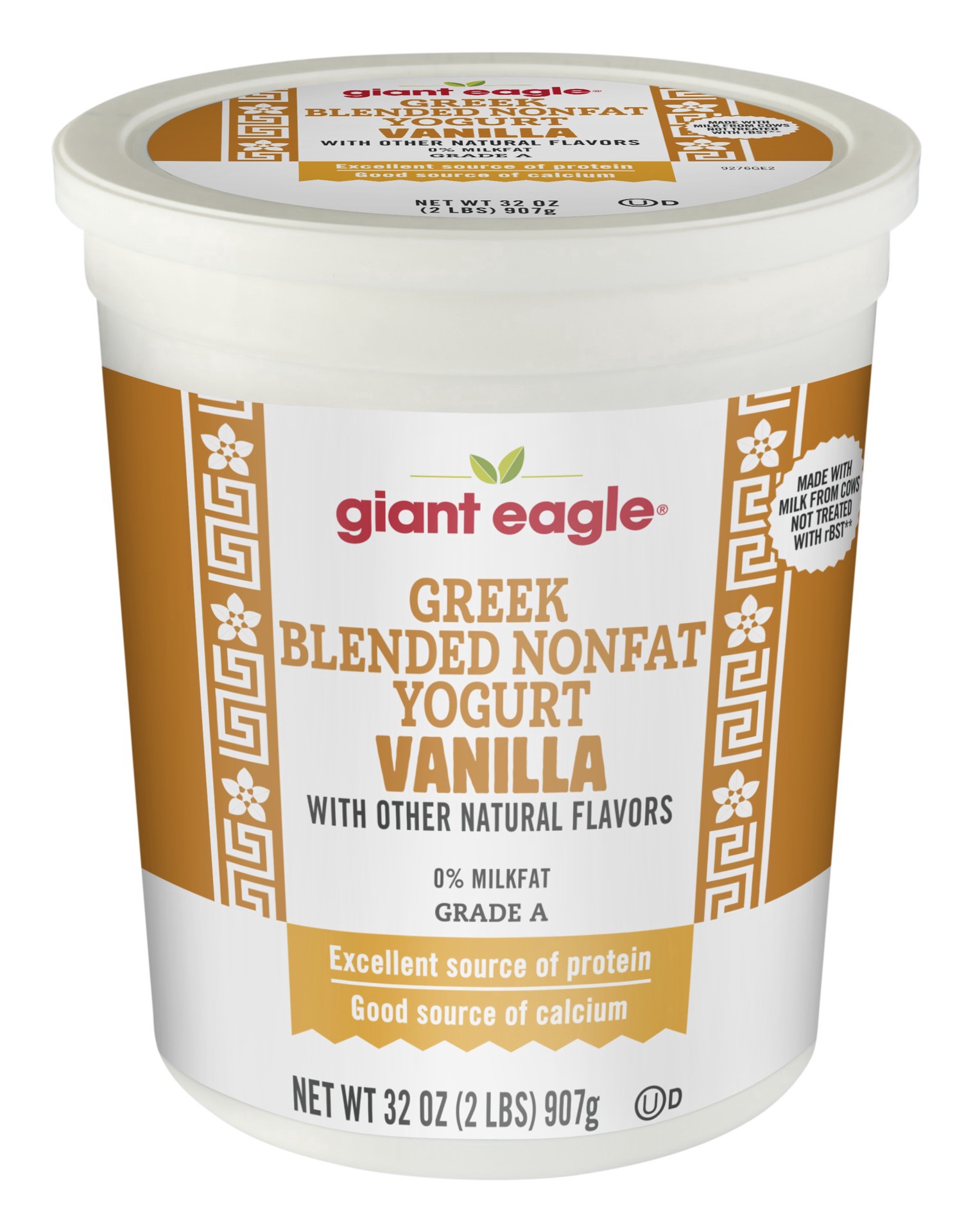 slide 1 of 1, Ge Greek Nf Vanilla Yogurt, 32 oz