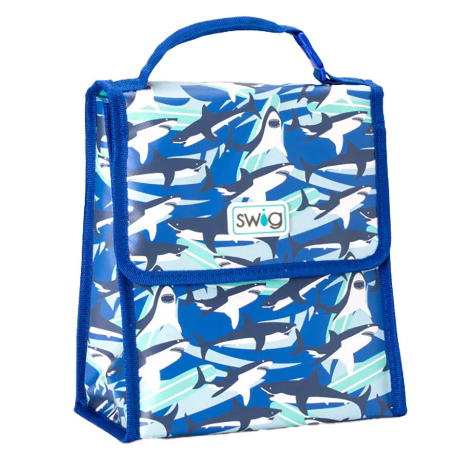 slide 1 of 1, Swig Shark Fin Foldi Lunch Bag, 1 ct