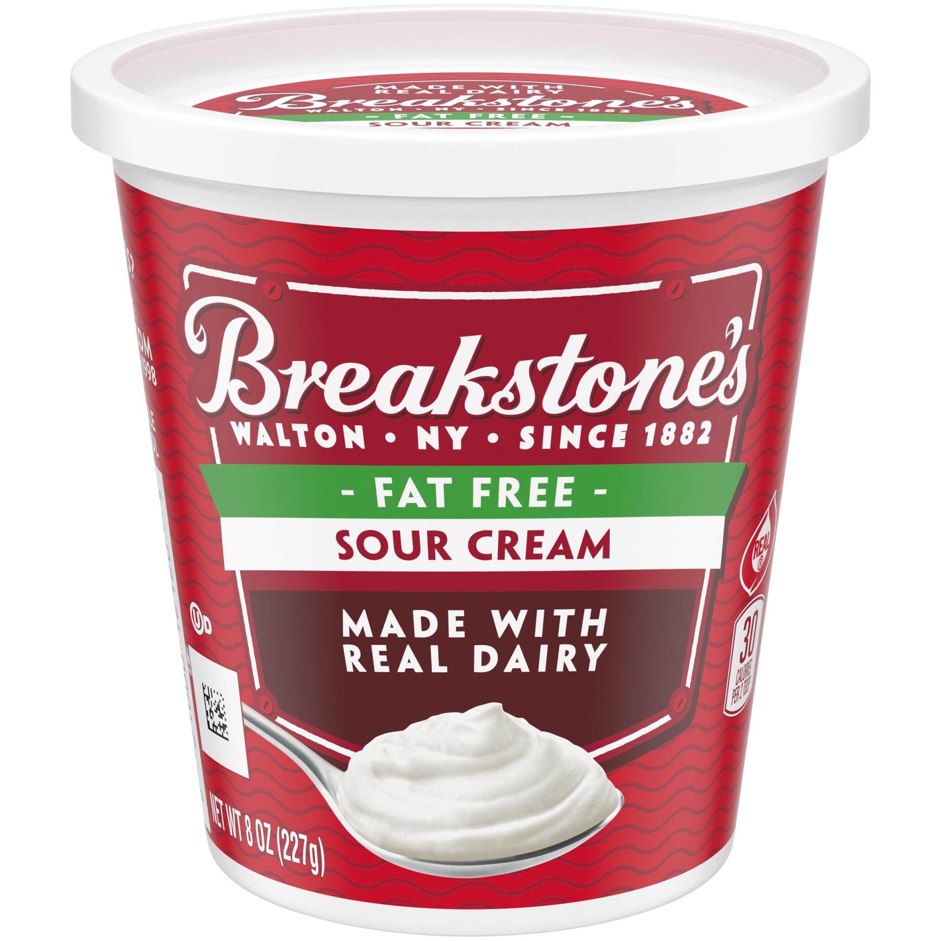 slide 1 of 1, Breakstone's Fat Free Sour Cream Tub, 8 oz