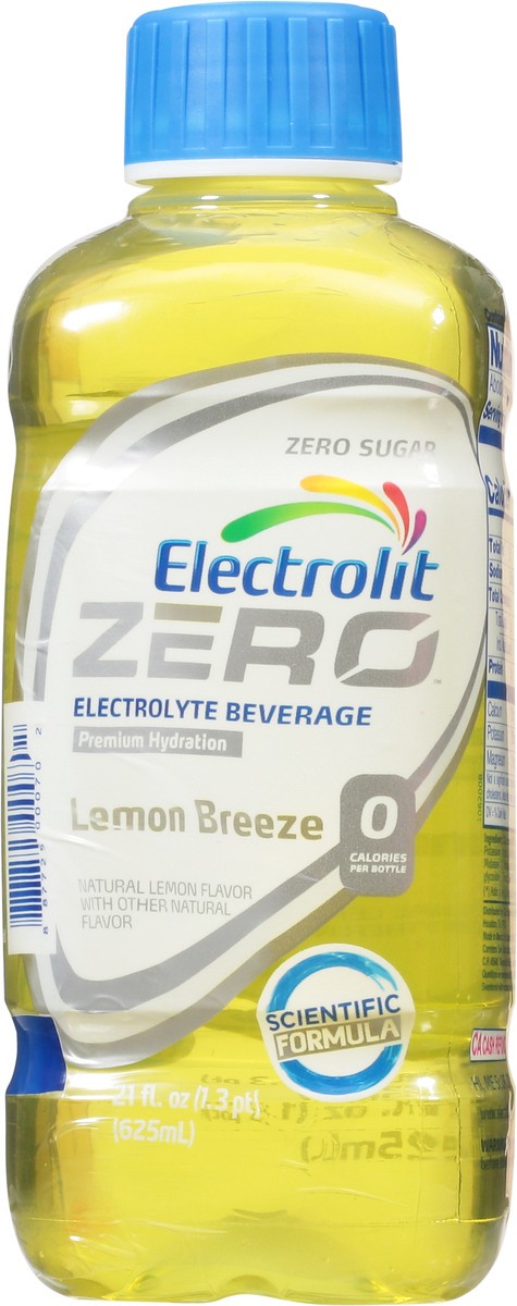 slide 4 of 14, Electrolit Premium Hydration Zero Sugar Lemon Breeze Flavored Electrolyte Beverage, 21 fl oz bottle, 21 fl oz