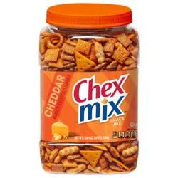 Chex Mix Cheddar Snack Mix, Salty Snacks Tub, 20 oz