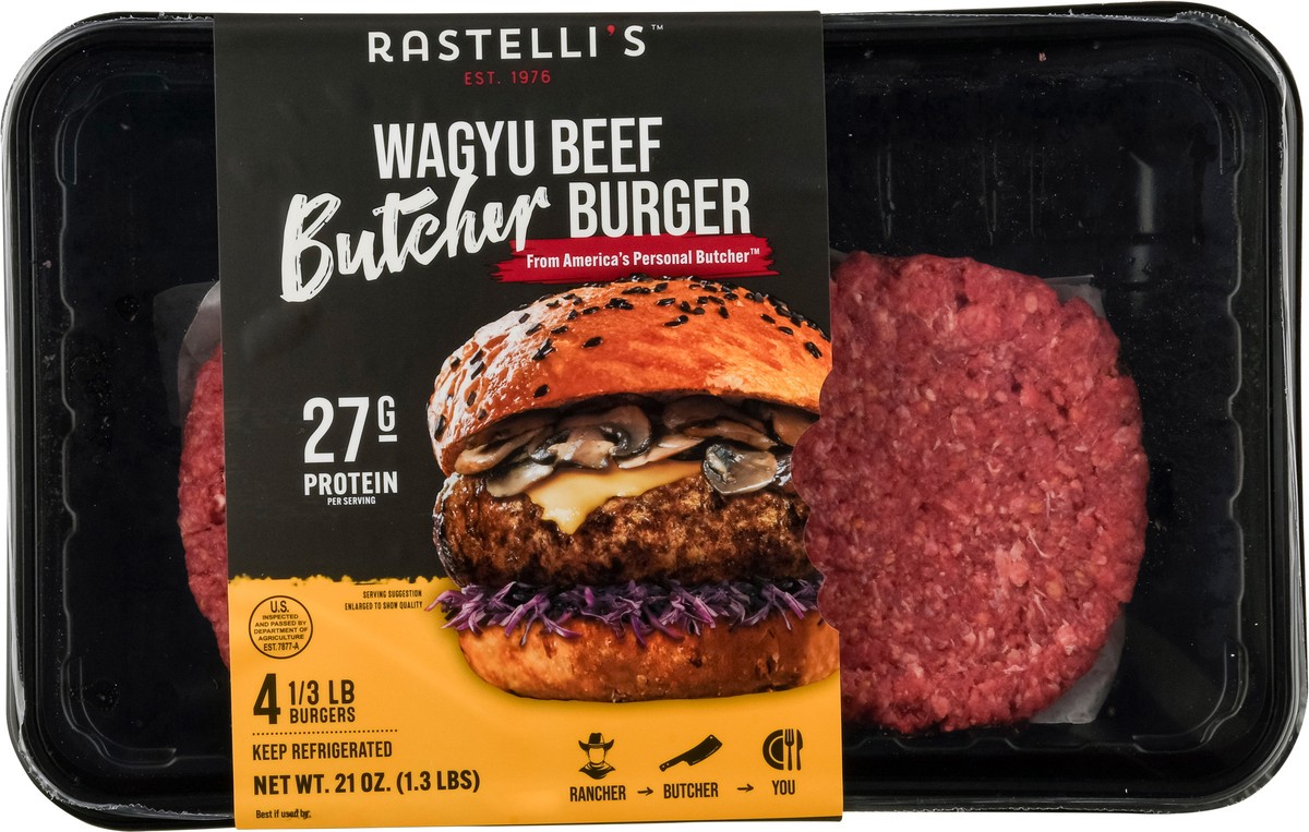 slide 12 of 13, Rastelli's Butcher Wagyu Beef Burger 4 - 0.33 lb Burgers, 4 ct