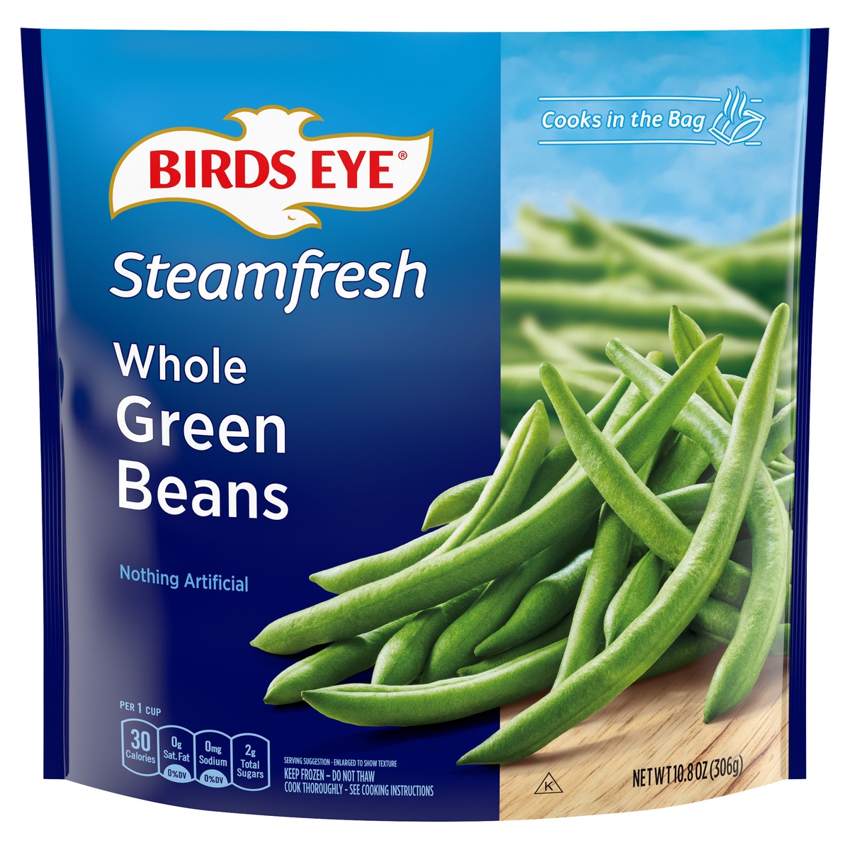 slide 1 of 3, Birds Eye Steamfresh Premium Selects Frozen Whole Green Beans, 12 oz