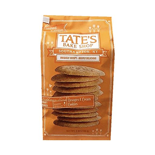 slide 1 of 1, Tate's Bake Shop Tates Cookie Orange And Cream, 7 oz