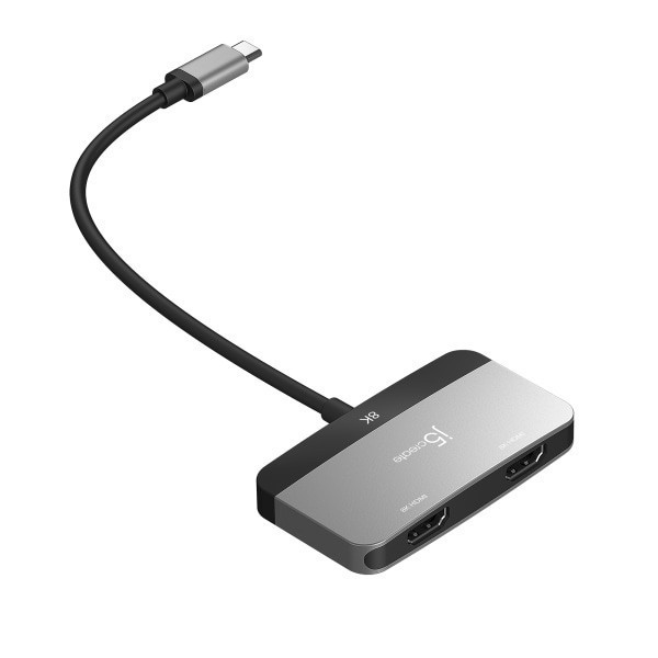 slide 7 of 8, j5create 8K Usb-C To Hdmi Dual Display Adapter, Space Gray/Black, Jca465, 1 ct