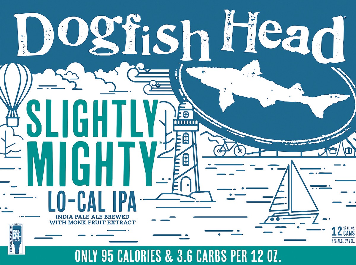 slide 2 of 10, Dogfish Head Beer Slightly Mighty Lo-Cal IPA (12 fl. oz. Can, 12pk.), 12 ct; 12 oz