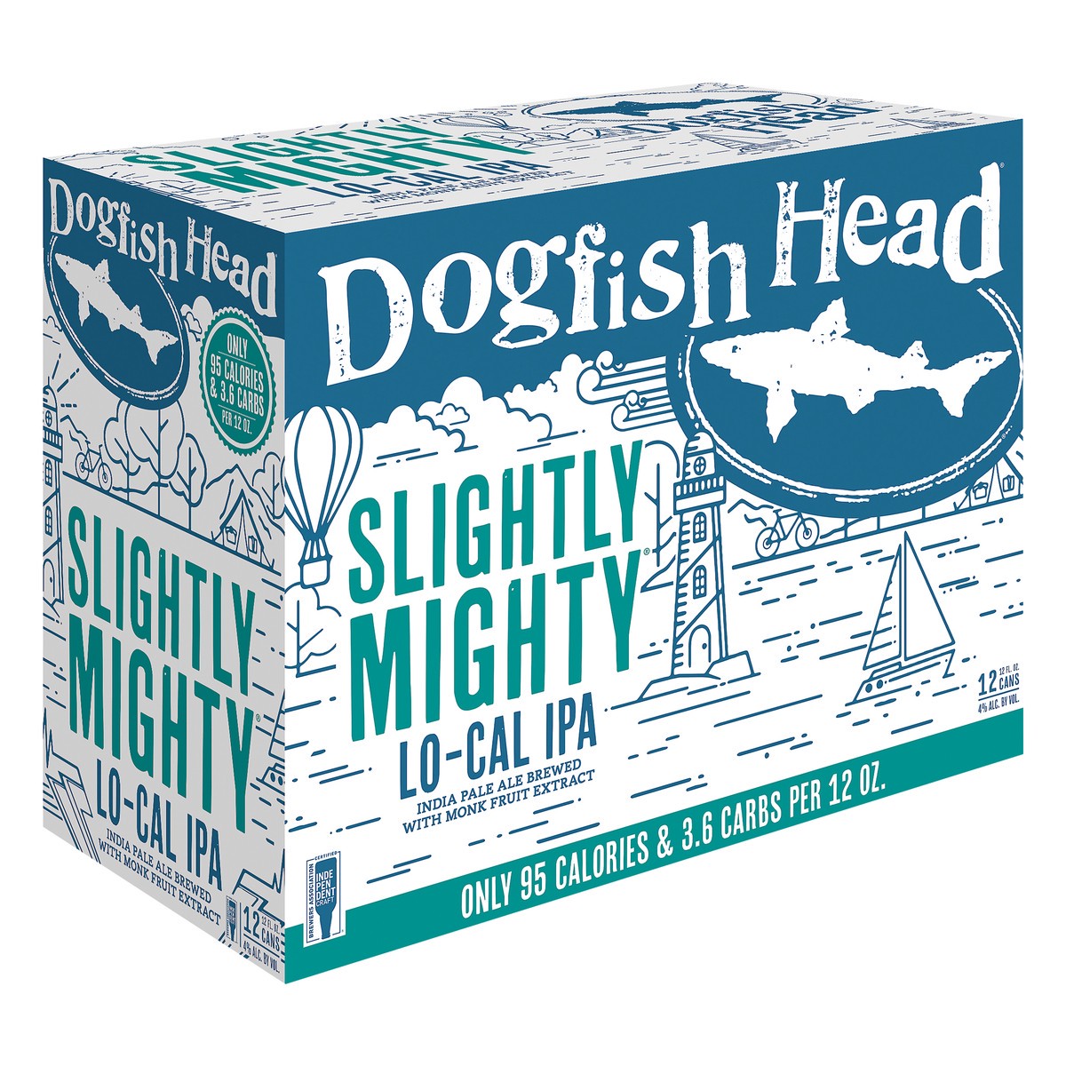 slide 3 of 10, Dogfish Head Beer Slightly Mighty Lo-Cal IPA (12 fl. oz. Can, 12pk.), 12 ct; 12 oz