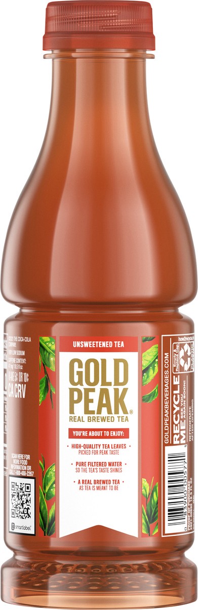slide 3 of 7, Gold Peak Unsweetened Black Iced Tea Drink, 18.5 fl oz, 