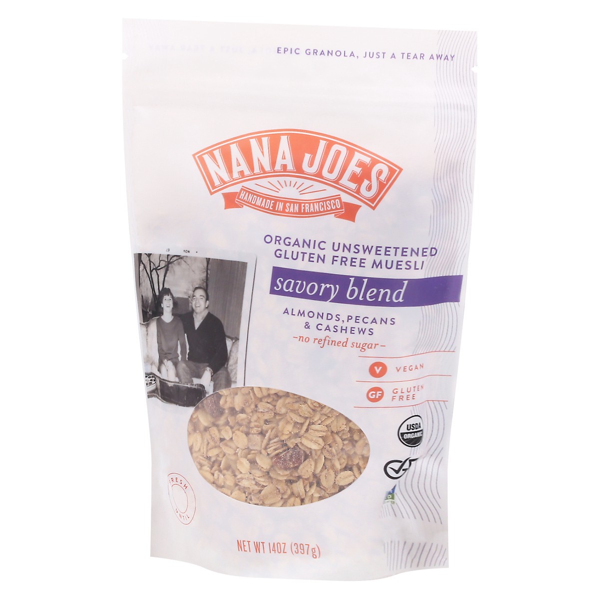slide 4 of 9, Nana Joes Savory Blend Organic Unsweetened Gluten Free Muesli 14 oz, 