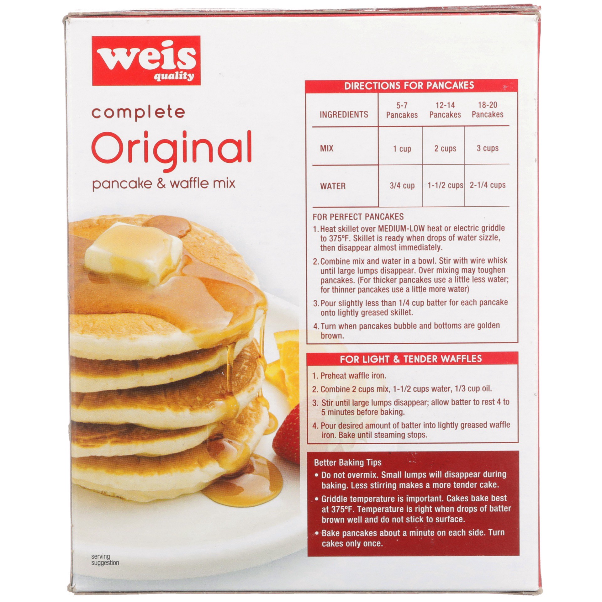 slide 4 of 6, Weis Quality Original Pancake and Waffle Mix, 2 lb