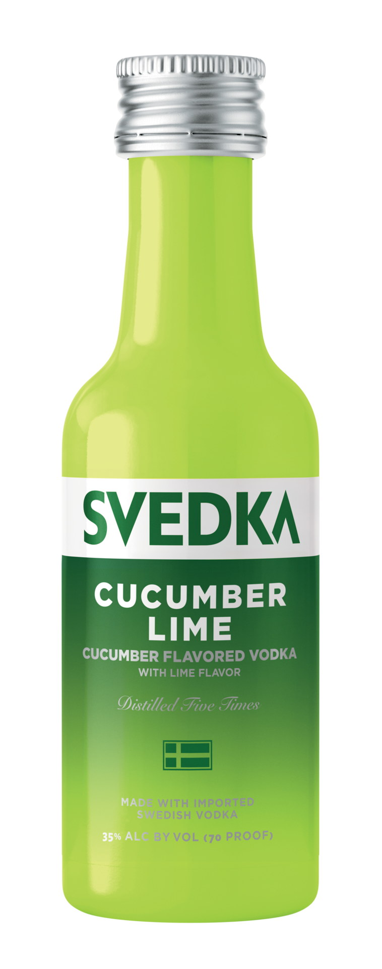 slide 1 of 4, SVEDKA Cucumber Lime Flavored Vodka, 50 mL Mini Plastic Bottle, 70 Proof, 20.29 fl oz
