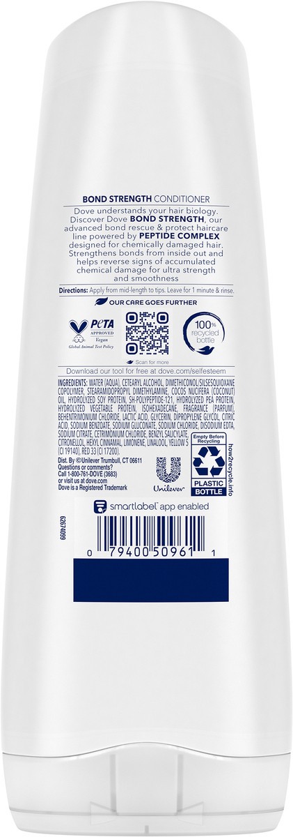 slide 9 of 11, Dove Damage Therapy Conditioner Bond Strength 12 Fl Oz, 12 fl oz