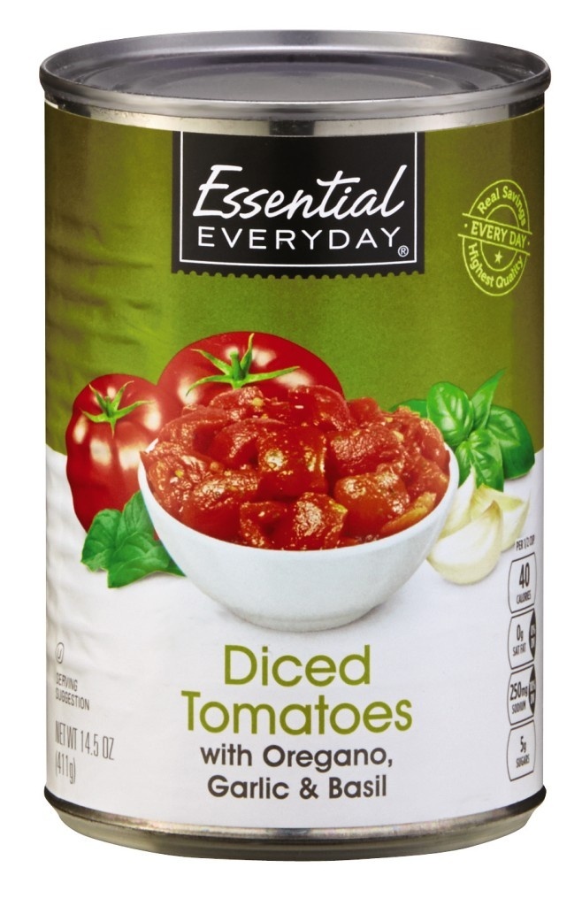 slide 1 of 1, Essential Everyday Canned Diced Tomatoes, Italian, 14.5 oz