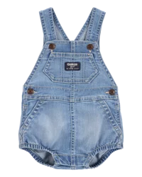 Oshkosh Baby Denim Bubble Romper - Blue - 12M