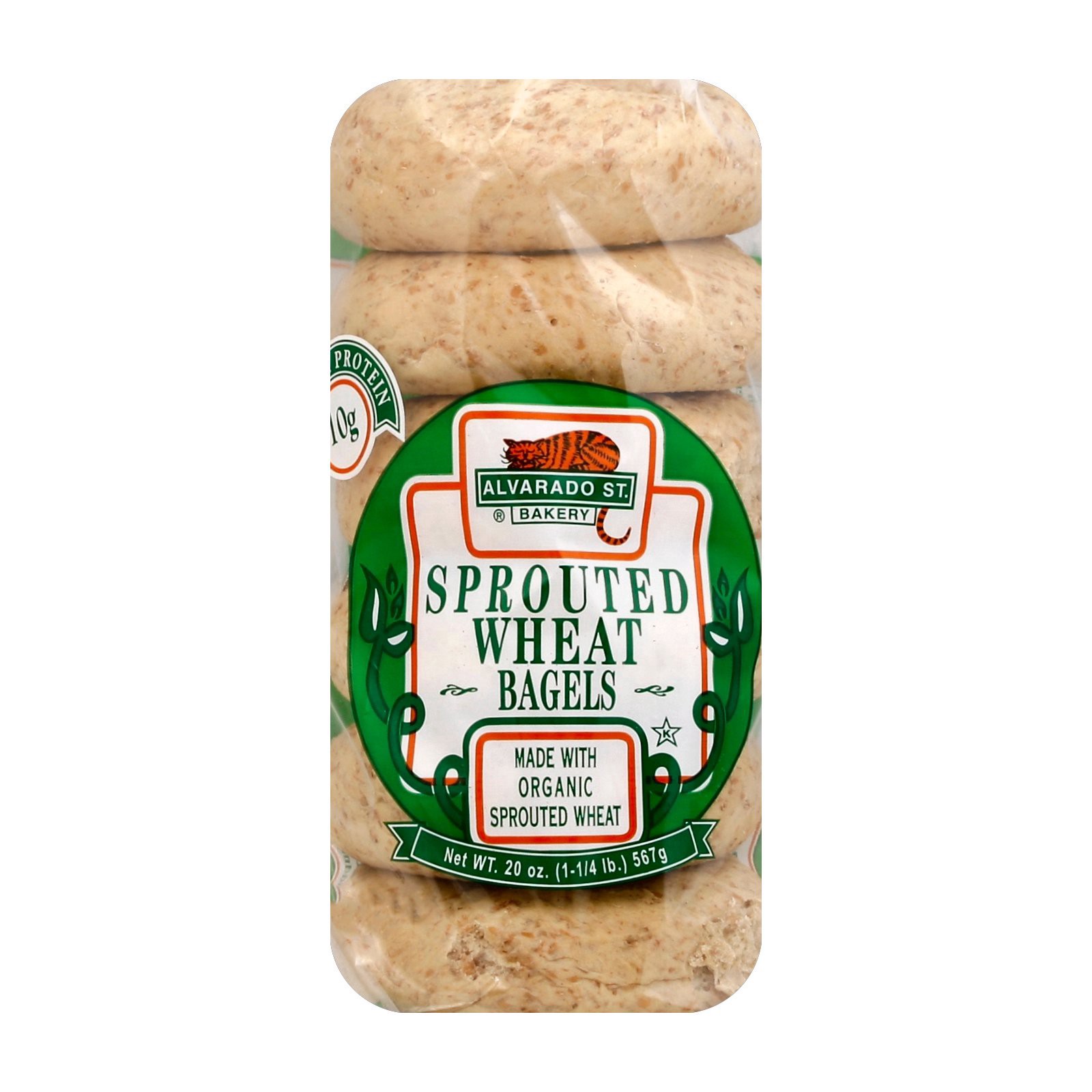 slide 1 of 1, Alvarado St. Bakery Organic Sprouted Wheat Bagels, 20 oz