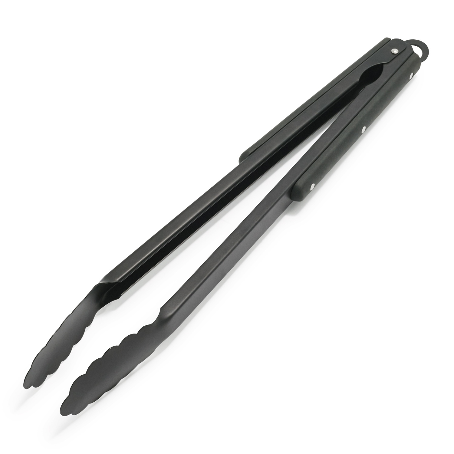 slide 1 of 1, Sur La Table Black Soft-Grip Locking Tongs, 1 ct