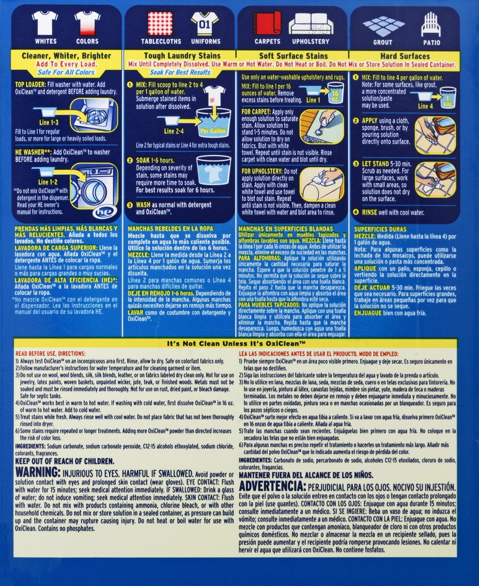 slide 6 of 9, Oxi-Clean Versatile Stain Remover Powder, 7.22 lb, 7.22 lb