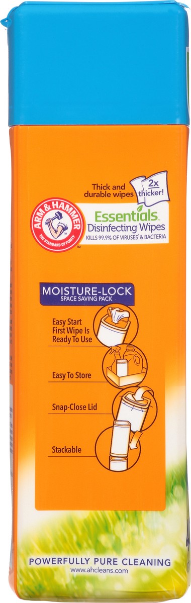 slide 8 of 11, ARM & HAMMER Arm & Ham Essentials Disinfecting Wipes Renewing Rain, 40 ct