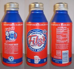 Fitz's Fitzs Root Beer Soda Aluminum Bottle- 16 oz