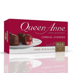 Queen Anne Cordial Cherries Milk Chocolate - 10 ct