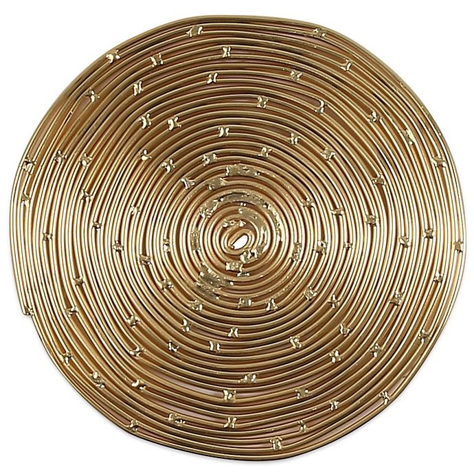 slide 1 of 1, Thirstystone Round Coiled Metal Coaster - Gold, 1 ct