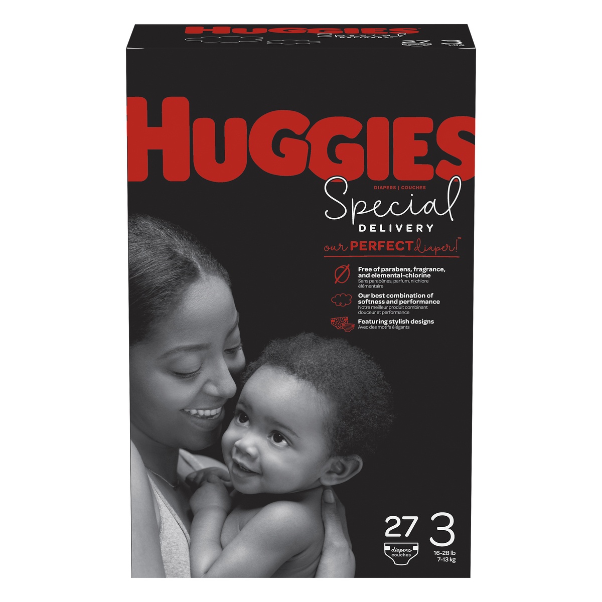 slide 1 of 1, Huggies Special Delivery Diapers, Size 3, 27 ct