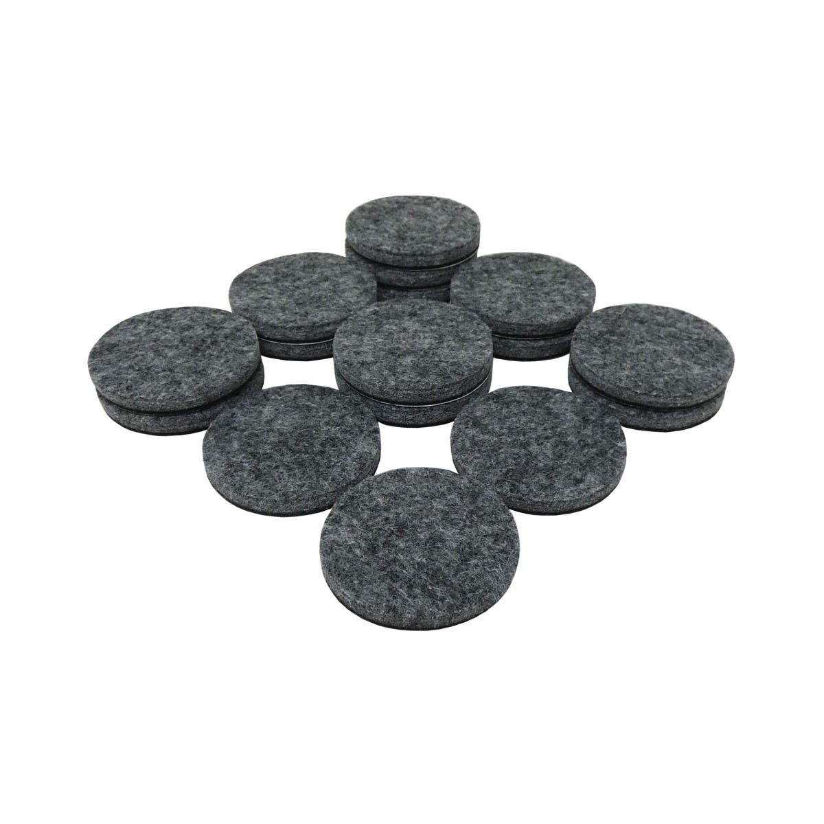 slide 1 of 29, Super Sliders 1 1/2" Round Self-Stick Felt Pads for Hardwood, Gray, 16 ct