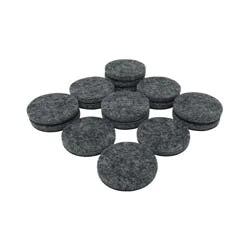 Super Sliders 1 1/2" Round Self-Stick Felt Pads for Hardwood, Gray