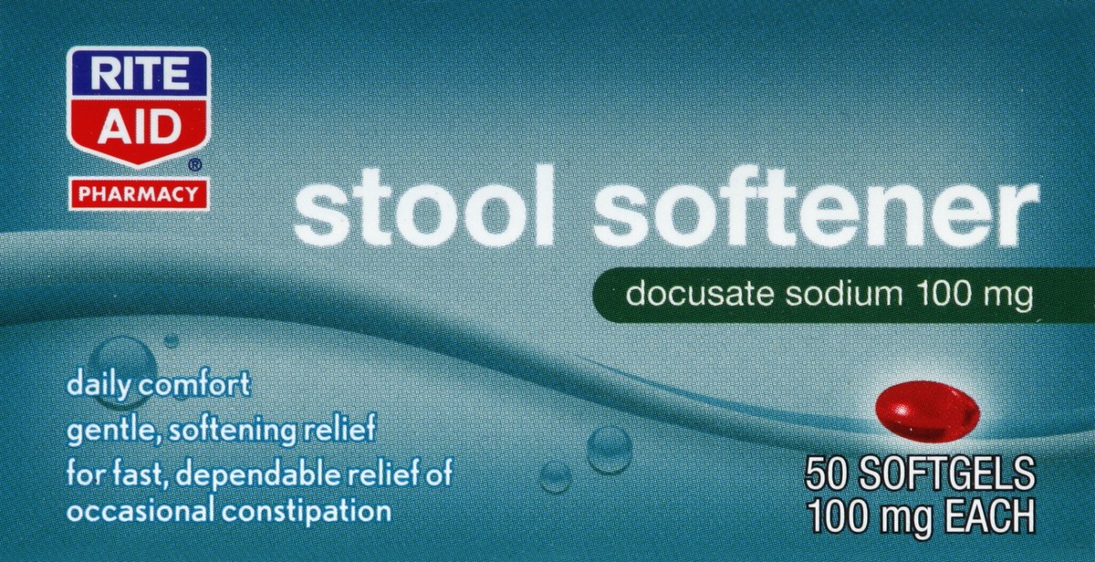 slide 2 of 5, Rite Aid Ra Stool Softener, 50 ct