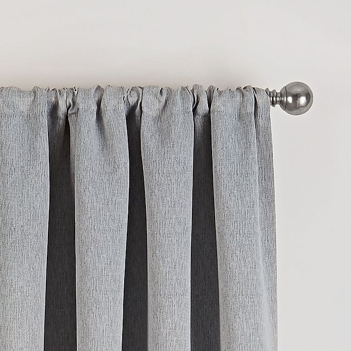 slide 2 of 3, Eclipse Twilight Luna Rod Pocket Room Darkening Window Curtain Panel - Grey, 54 in