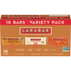 LÄRABAR Variety Pack, Gluten Free Vegan Fruit & Nut Bars, 18 Bars, 1 lb 14 oz