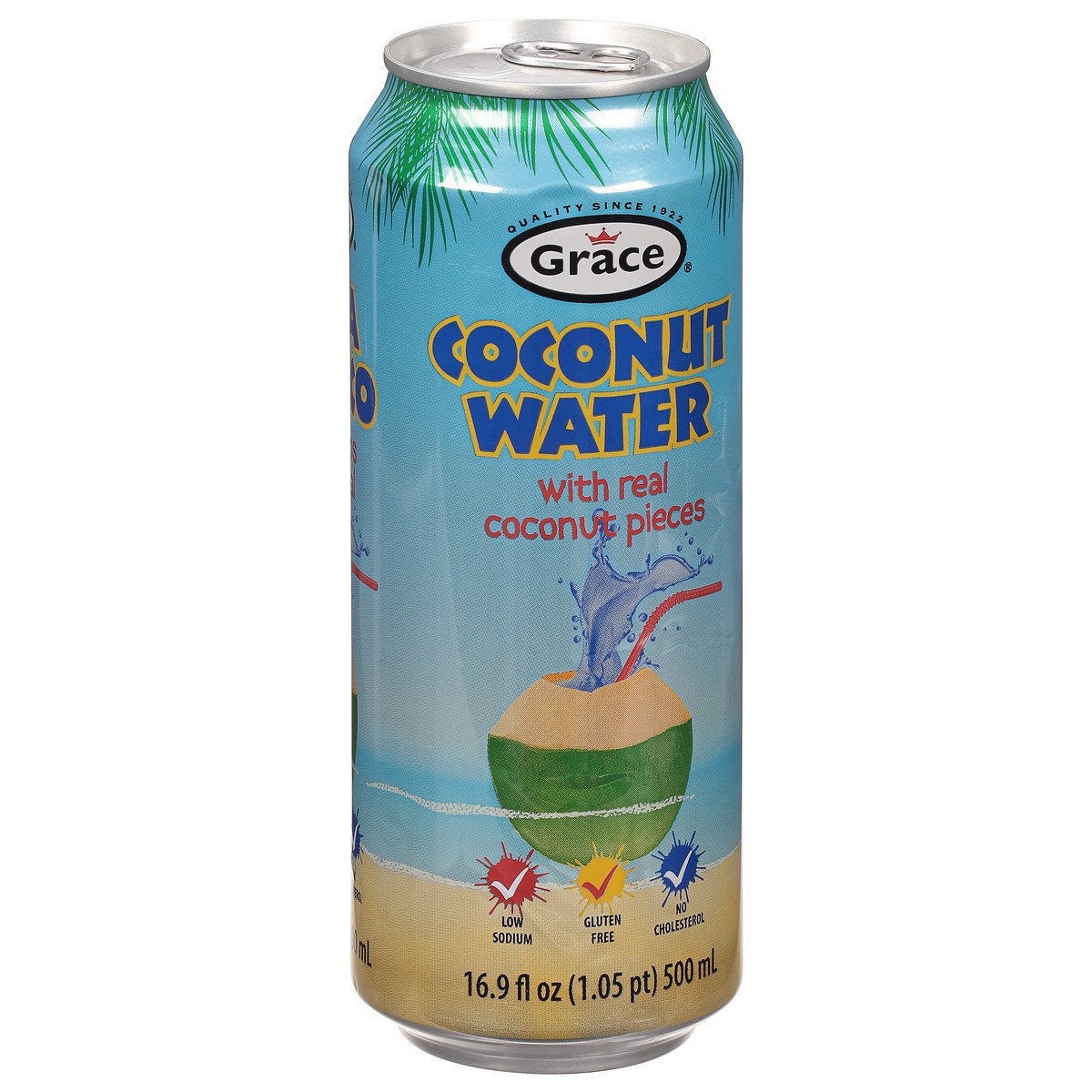 slide 9 of 9, Grace Coconut Water With Real Coconut Pieces - 16.9 fl oz, 16.9 fl oz