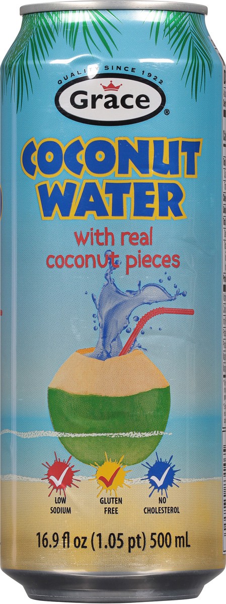 slide 7 of 9, Grace Coconut Water With Real Coconut Pieces - 16.9 fl oz, 16.9 fl oz