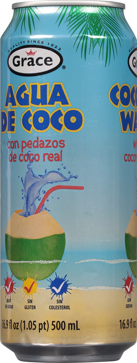 slide 6 of 9, Grace Coconut Water With Real Coconut Pieces - 16.9 fl oz, 16.9 fl oz