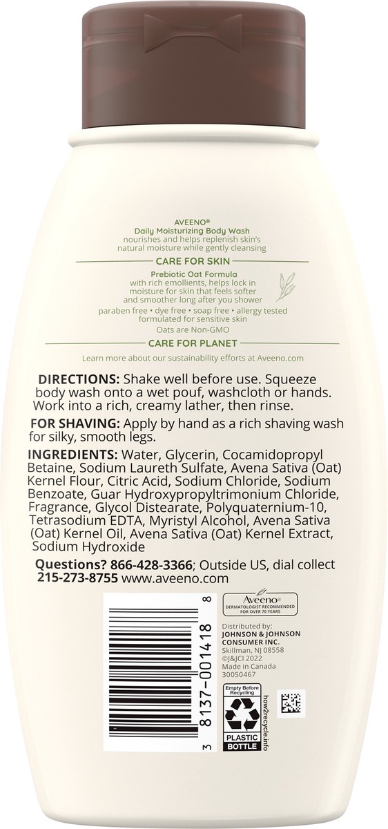 slide 5 of 7, Aveeno Body Wash Daily Moisture, 12 oz