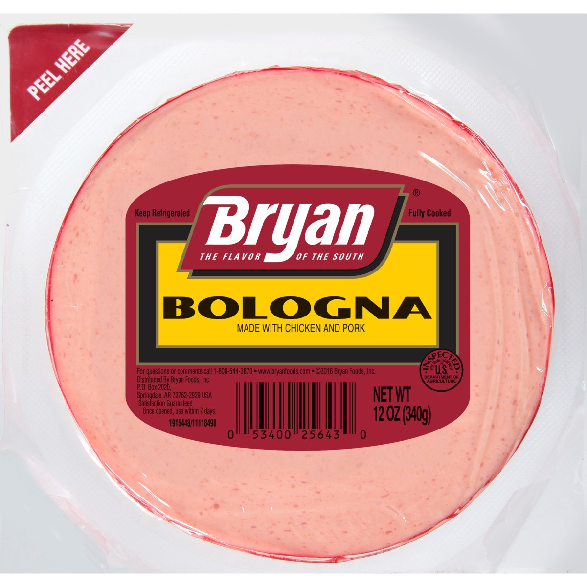 slide 1 of 8, Bryan Bologna Deli Lunch Meat, 12 oz, 12 oz