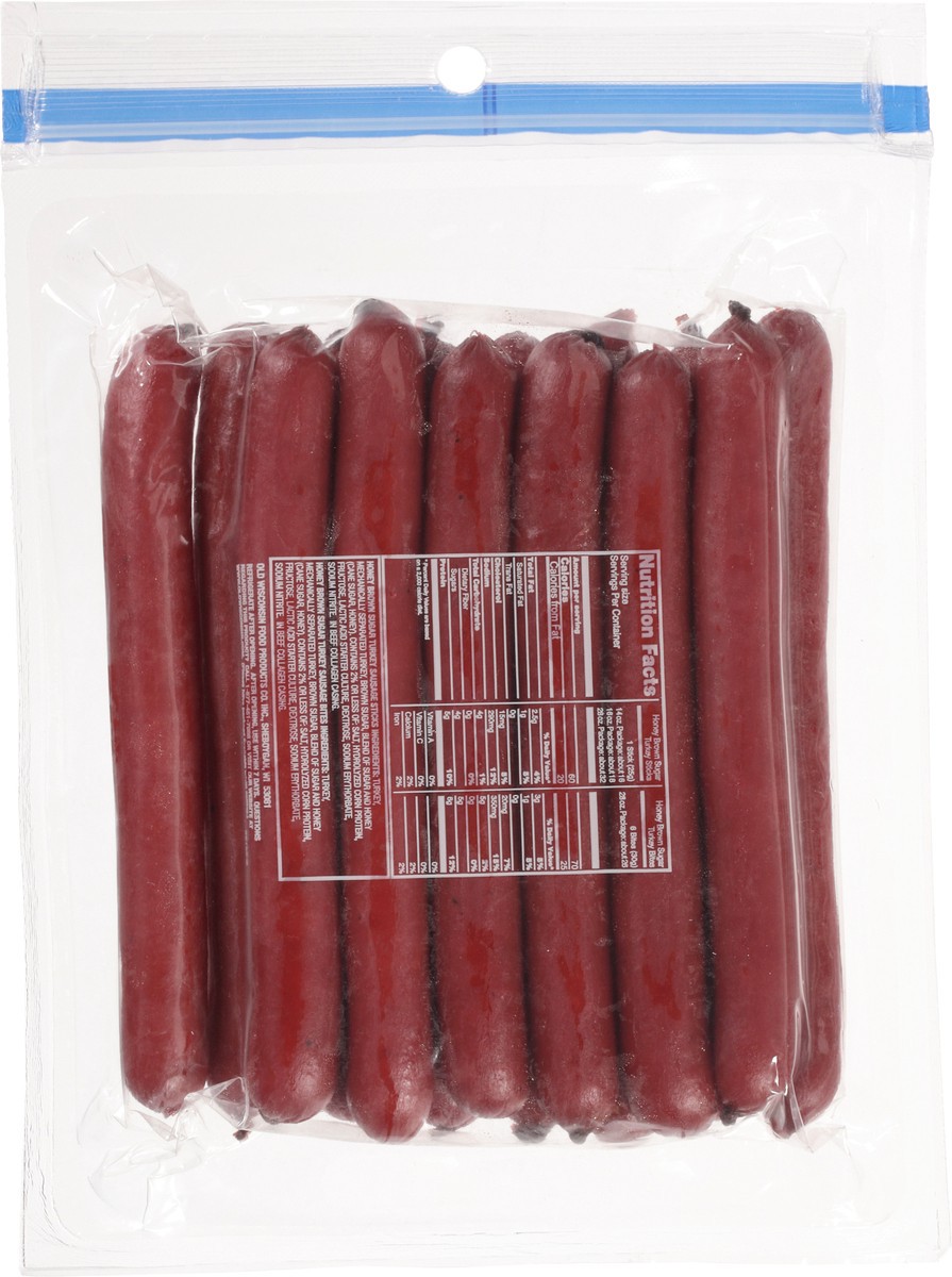 slide 7 of 7, Old Wisconsin Honey Brown Sugar Turkey Snack Sticks, 14 oz