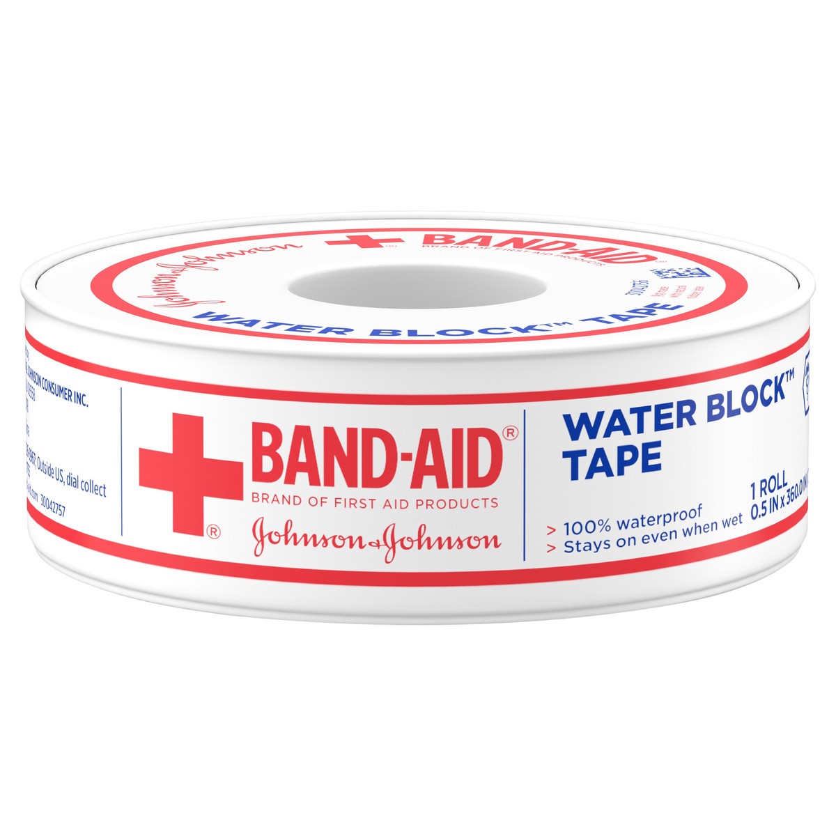 slide 4 of 8, Band-Aid Watrprf Tape 1/2Ix10Y, 10 yd
