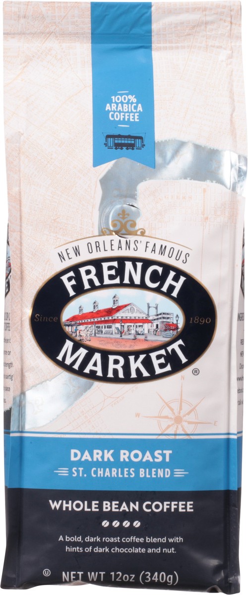 slide 1 of 12, French Market Coffee Whole Bean Dark Roast - 12 oz, 12 oz