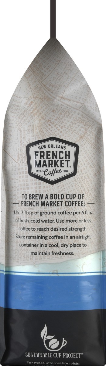 slide 6 of 12, French Market Coffee Whole Bean Dark Roast - 12 oz, 12 oz