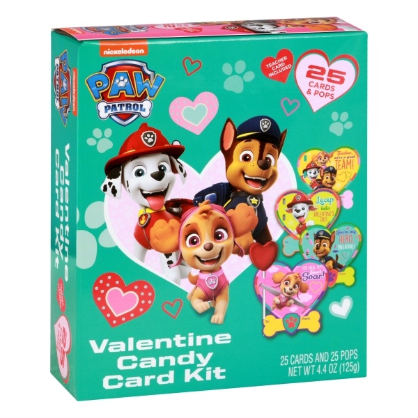 slide 1 of 1, Frankford Valentines Paw Patrol Candy Card Kit, 25 ct