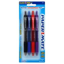 Paper Mate Profile Retractable Ballpoint Pens, Bold Point, Black