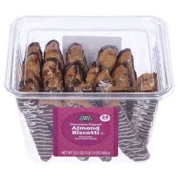 First Street Fs Chocolate Dipped Almond Biscotti