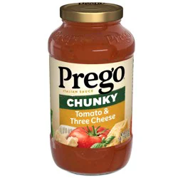 Prego Chunky Tomato and Three Cheese Pasta Sauce, 23.75 oz
