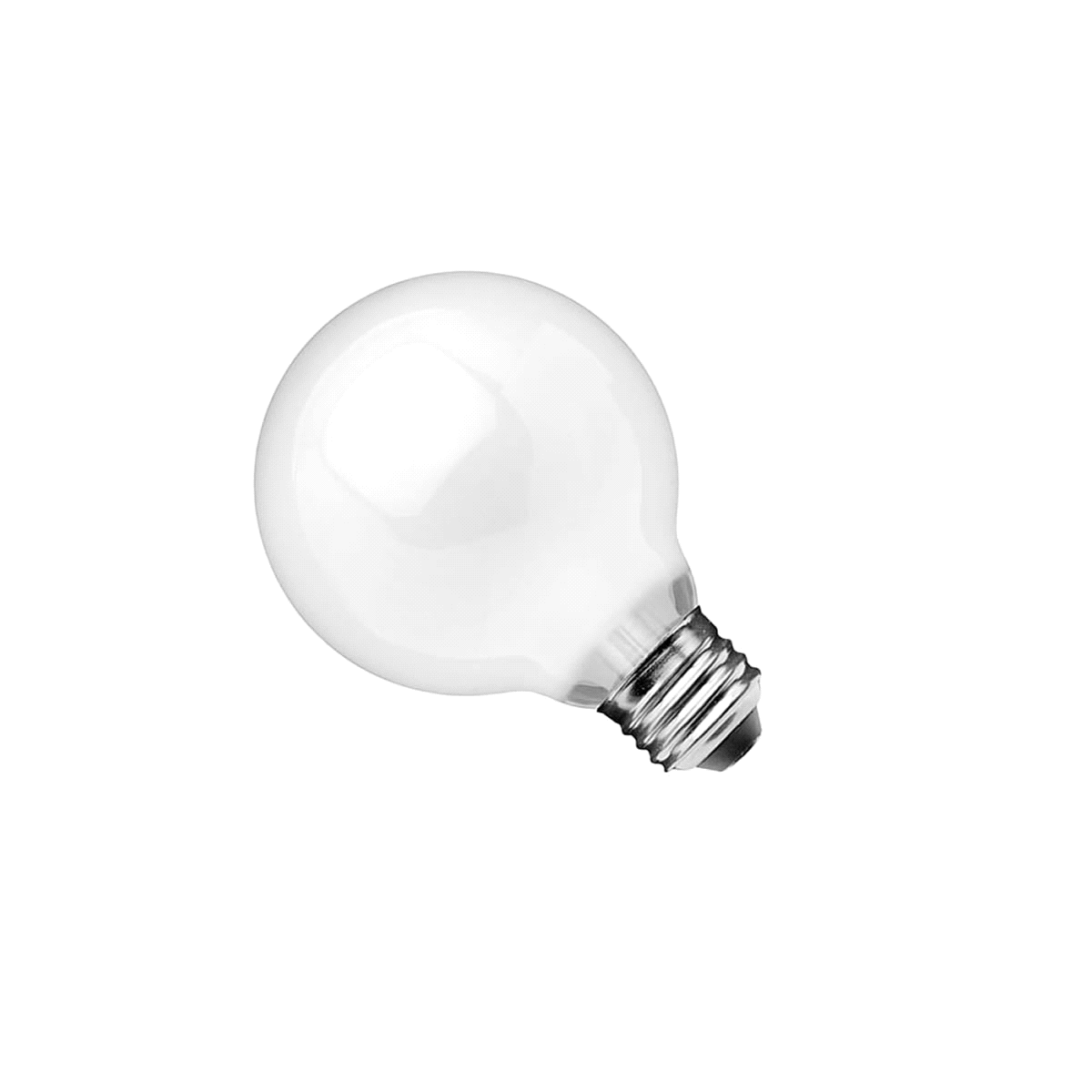 slide 2 of 7, 40W Equivalent G25 Dimmable Frosted Glass Filament LED Light Bulb Soft White, 3 ct