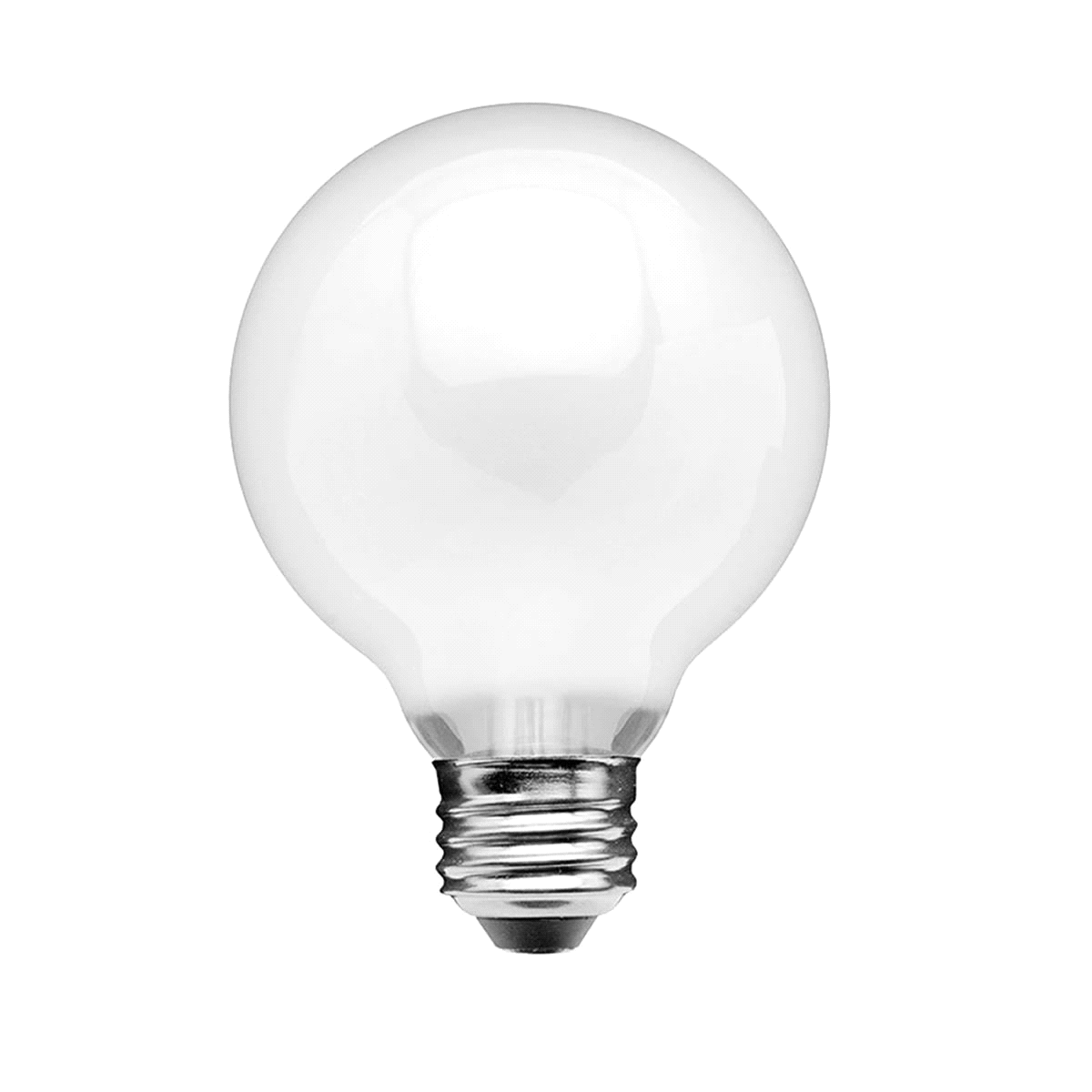 slide 5 of 7, 40W Equivalent G25 Dimmable Frosted Glass Filament LED Light Bulb Soft White, 3 ct