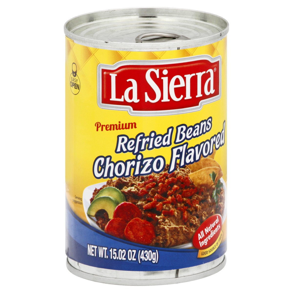 slide 4 of 9, La Sierra Premium Chorizo Flavored Refried Beans 15.02 oz, 15.02 oz