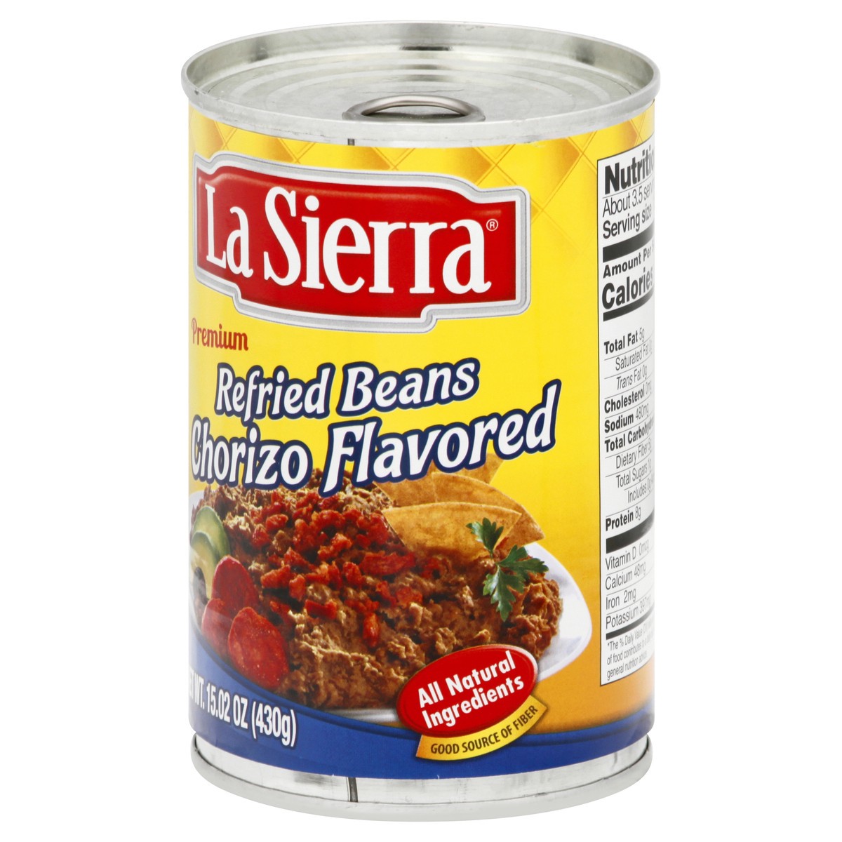 slide 6 of 9, La Sierra Premium Chorizo Flavored Refried Beans 15.02 oz, 15.02 oz